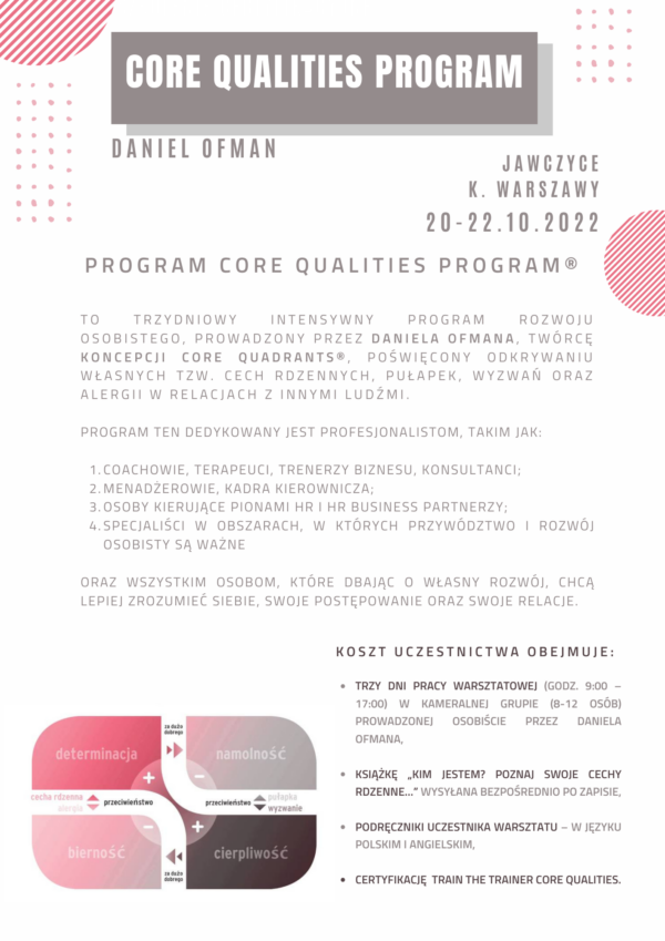 program Core Qualities Daniela Ofmana